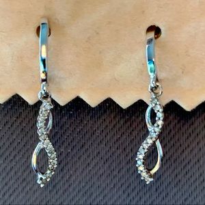Diamond and white gold infinity earrings - Kay Jewelers